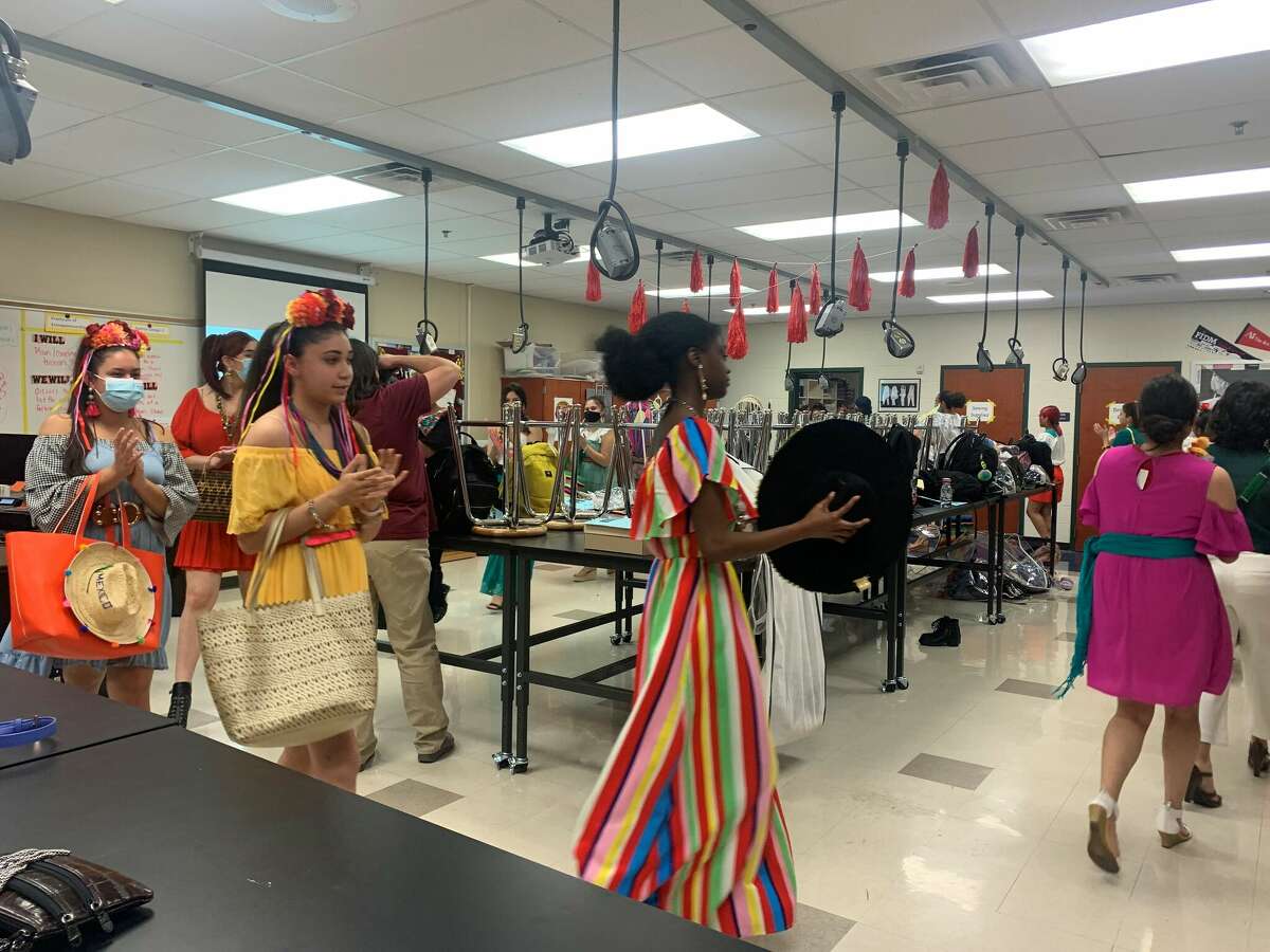 Students at Stevens High School gear up for the annual Fiesta Sustainable Fashion Show. 