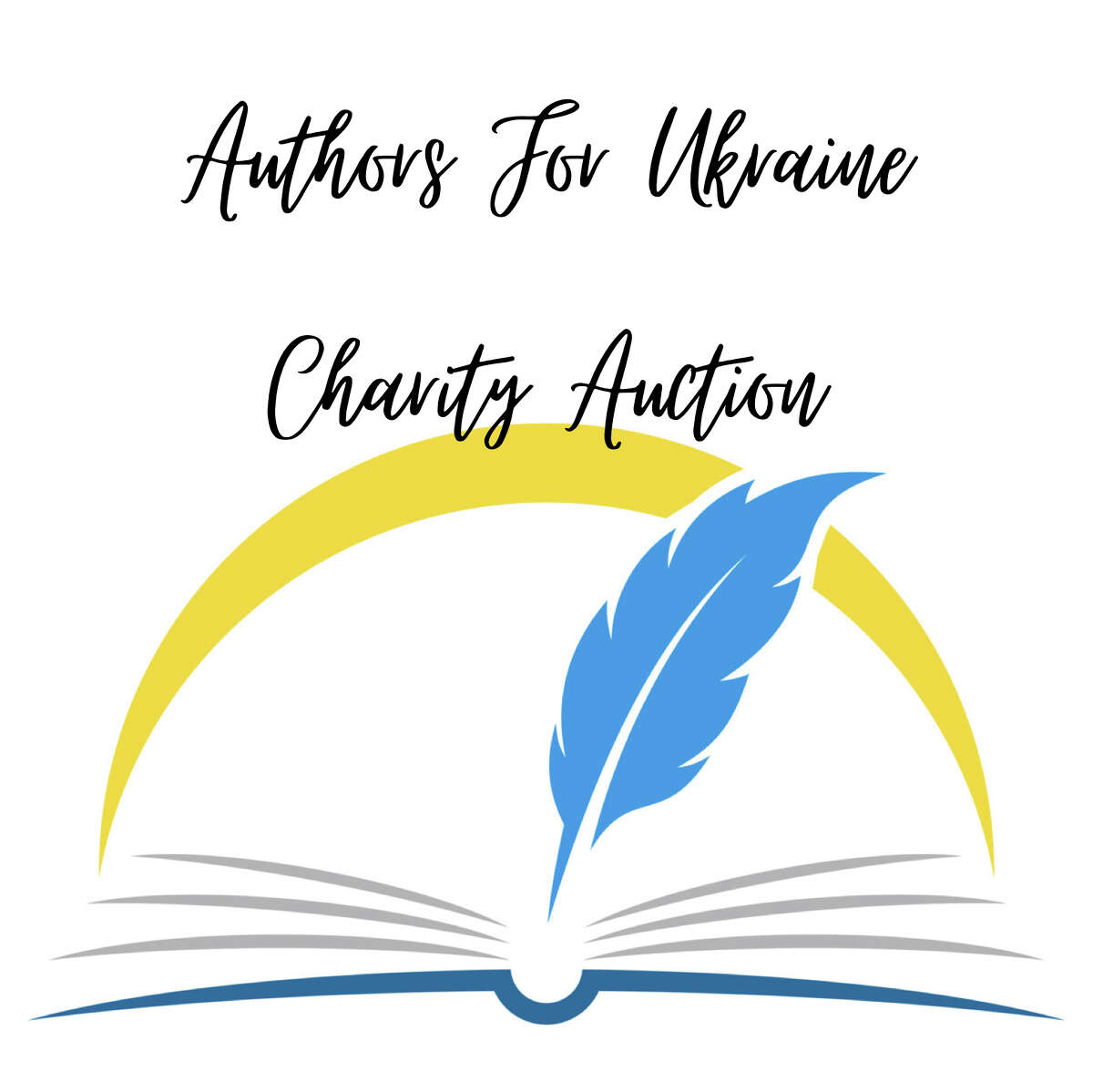 Logo for Authors for Ukraine Charity Auction, a grass-roots effort started by Amy Patricia Meade, a mystery novelist who lives in Halfmoon. 