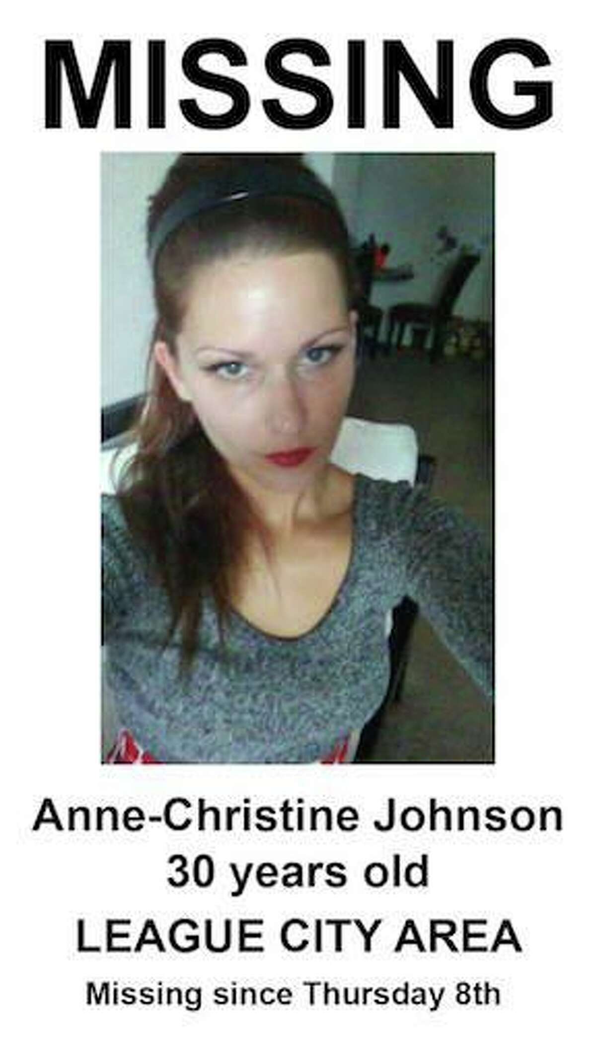 A “Missing” poster for Anne-Christine Johnson, 30, who was reported missing Monday, December 12, 2016 by her father. Her body was found later that month in a garage at her ex-husband’s home, and he was subsequently convicted of murder.