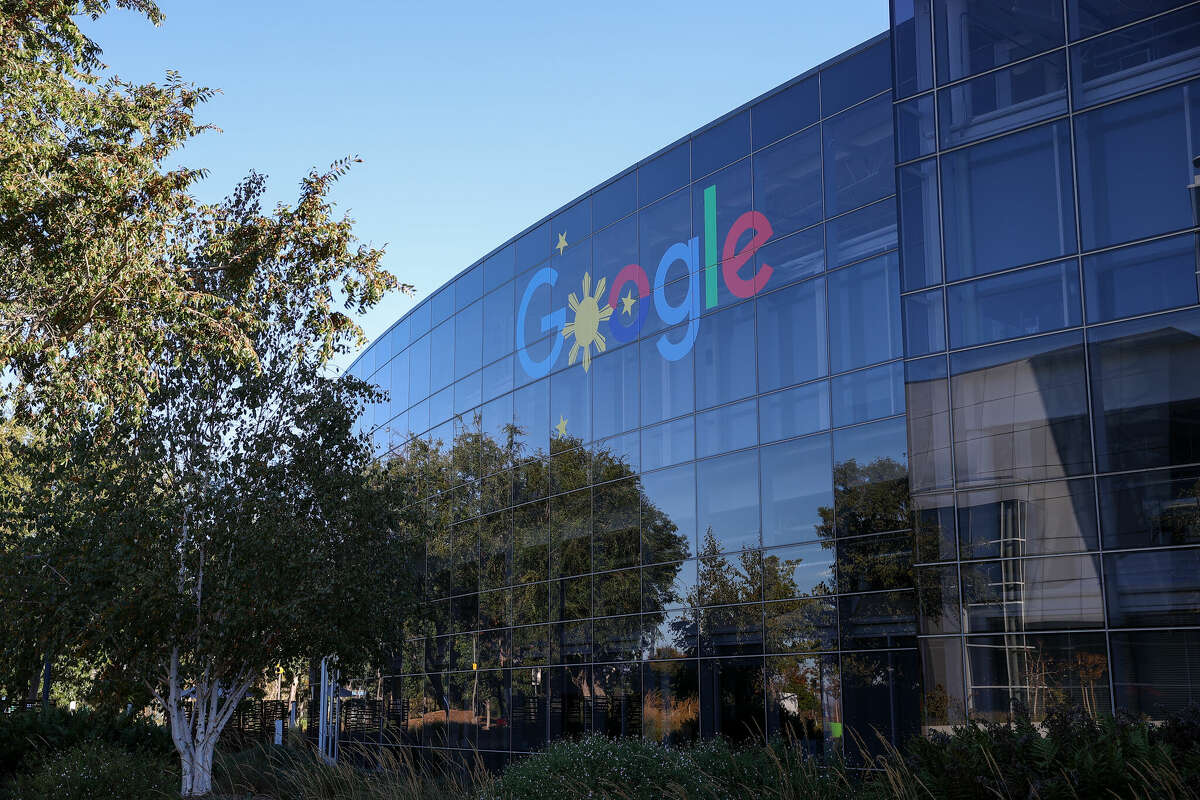 FILE: Google headquarters is seen in Mountain View, California, United States on October 28, 2021. 