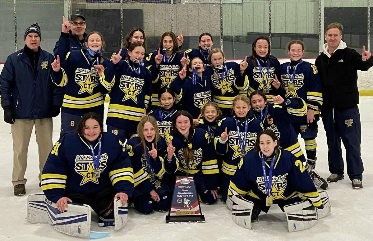 Team members (front row) are: Megan Losito, Karli Thompson, Charlotte Toon, Parker Spielman, Amaya Martin, Lyla Banffy, Evelyn Yue and Taryn Lattanzi; (second row) assistant coach Jeff Yue, manager Wayne Pethrick, Josie Pethrick, Delia Stango, Elena Losito, Adriana Regina, Briana White, Emma Bashawaty, Cameron Ouellette, Raven Bennett, Ava Narciso and coach Brian Lebreck. Missing from photo are Camdyn Driend, Eva Molnar, Violet O’Brien, assistant coach Martin Driend and assistant coach Anthony Tedesco.