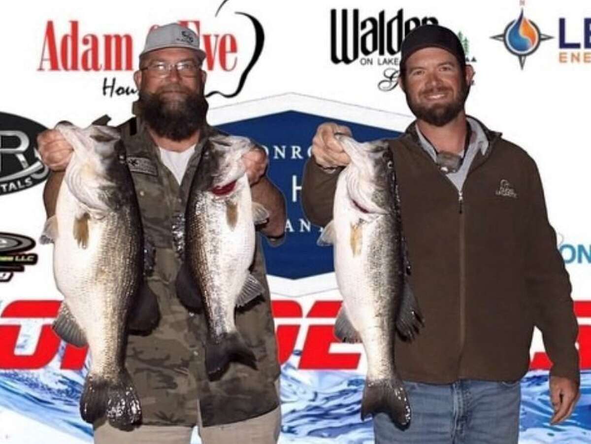 Jason Gunter and Duane Smith came in first place in the CONROEBASS Tuesday Tournament with a stringer weight of 18.76 pounds.