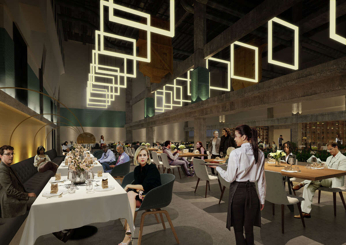 Renderings show plans for a total revamp of an old Houston Post