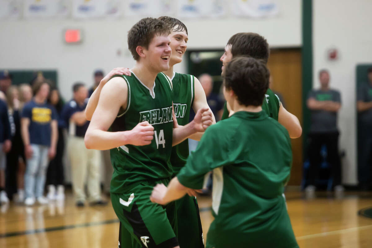 Freeland High School defeats Cadillac High School in boys basketball