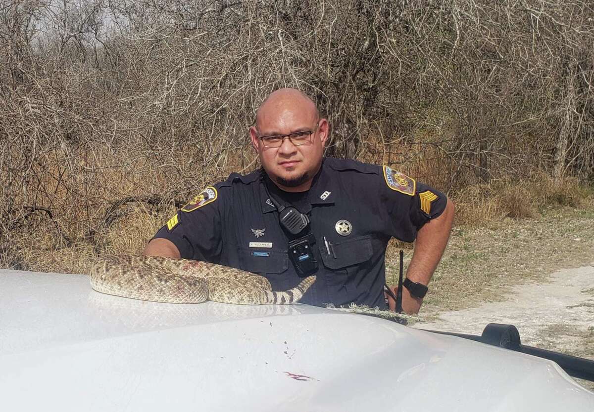 Bee County Sheriff Sgt. Rick Villarreal recently shot a rattlesnake at a local cemetery. The sheriff's office shared the encounter on Facebook to raise awareness about snake season.