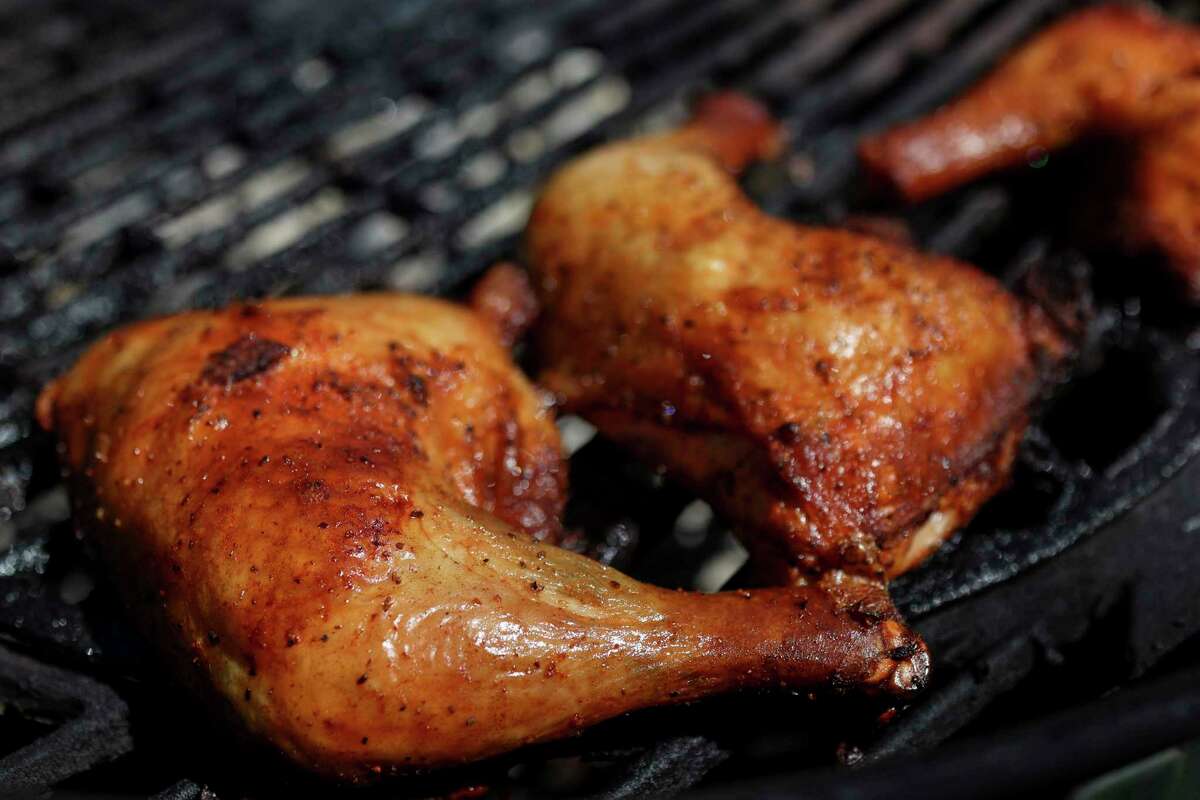 Crispy Skin Grilled Quarter Chicken as seen at Chuck's Food Shack.