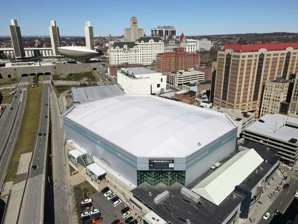 MVP Arena on South Pearl Street on Tuesday, March 22, 2022, in Albany.
