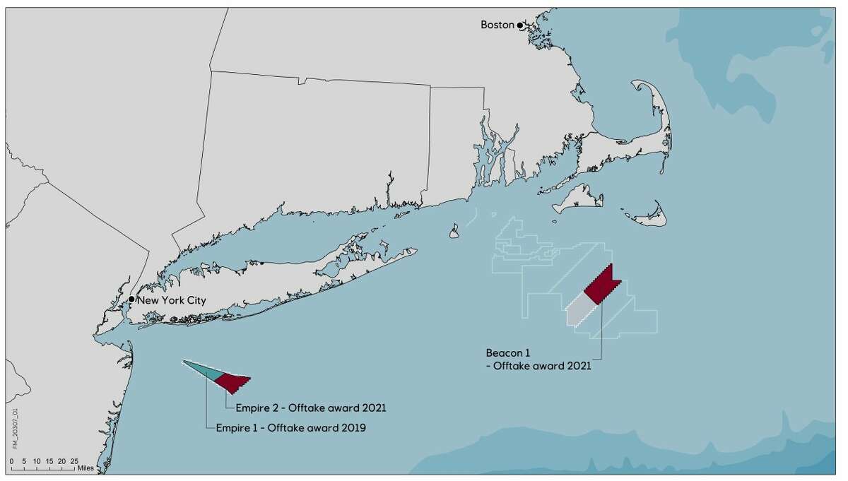 Equinor of Norway (in a joint venture with BP) is building 3 offshore wind farms under contracts with New York state. The 3 wind farms will generate enough electricity for 2 million homes.