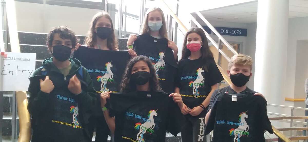 A team of six fifth graders representing Madison Middle School earned second place at the 41st annual Connecticut state Odyssey of the Mind tournament and have been invited to advance to the World Finals at Iowa State University scheduled from May 24-28.