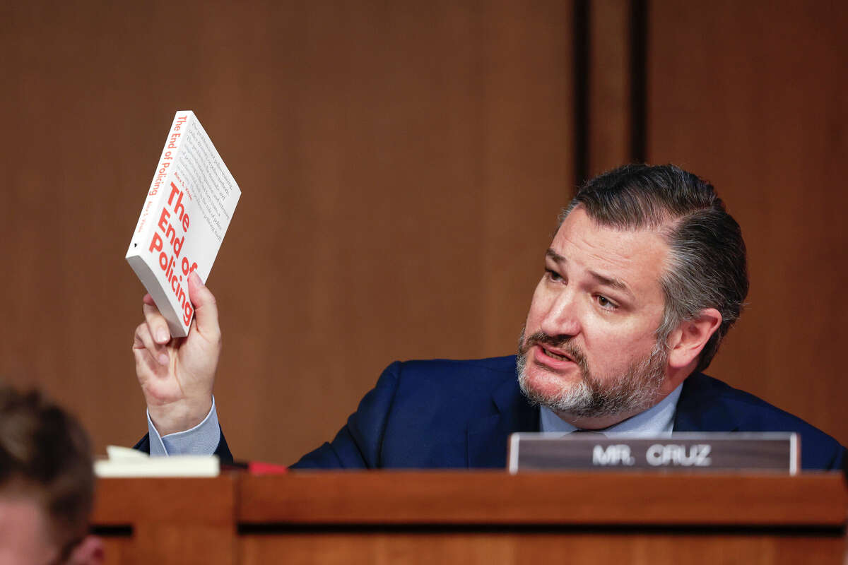 Sen. Ted Cruz (R-TX) questions U.S. Supreme Court nominee Judge Ketanji Brown Jackson on critical race theory during her Senate Judiciary Committee confirmation hearing on March 22. 