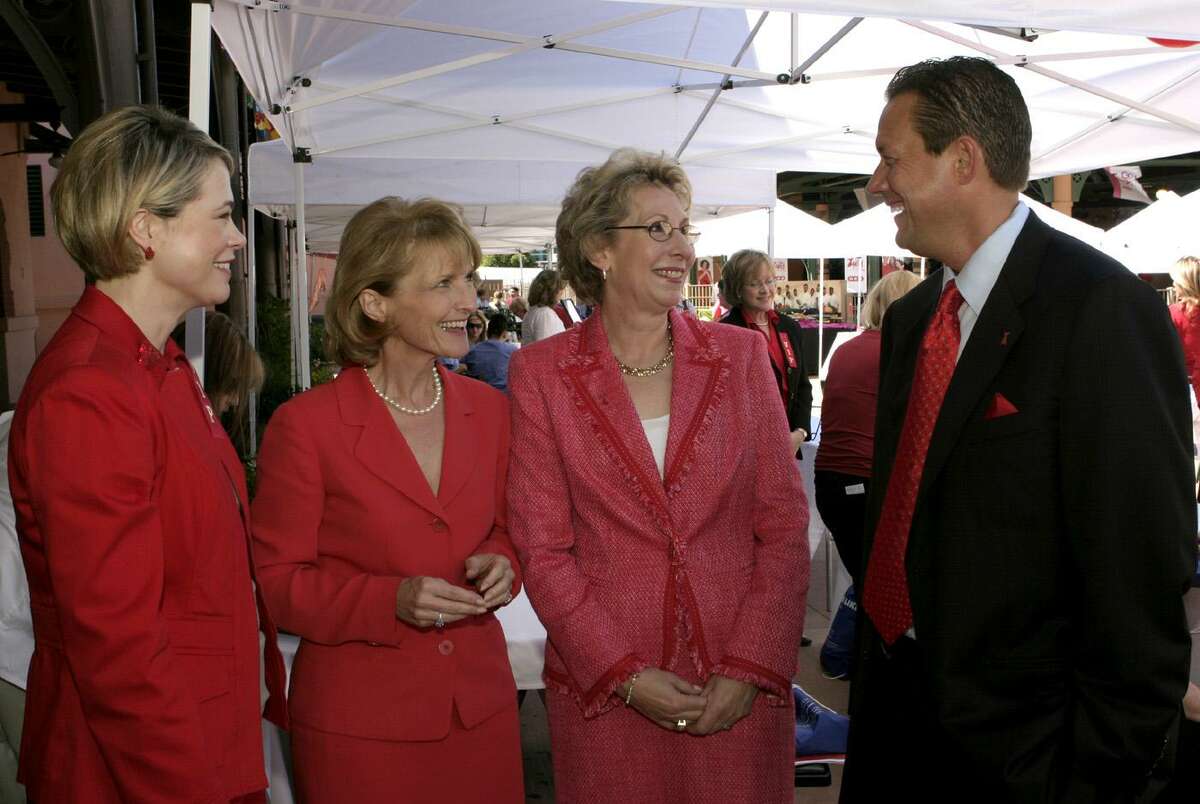 Caryn Hasslocher, second from right, appears at a American Heart Association event in 2007. She and and her sister Susan Hasslocher have sued their brother Jimmy Hasslocher in Bexar County Probate Court over their father’s estate.