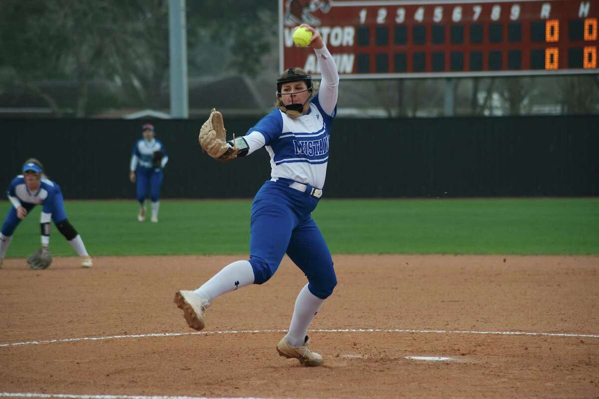 Friendswood senior Chloe Riassetto (pictured) and junior Janelle Wilson have fueled the Lady Mustang pitching staff.