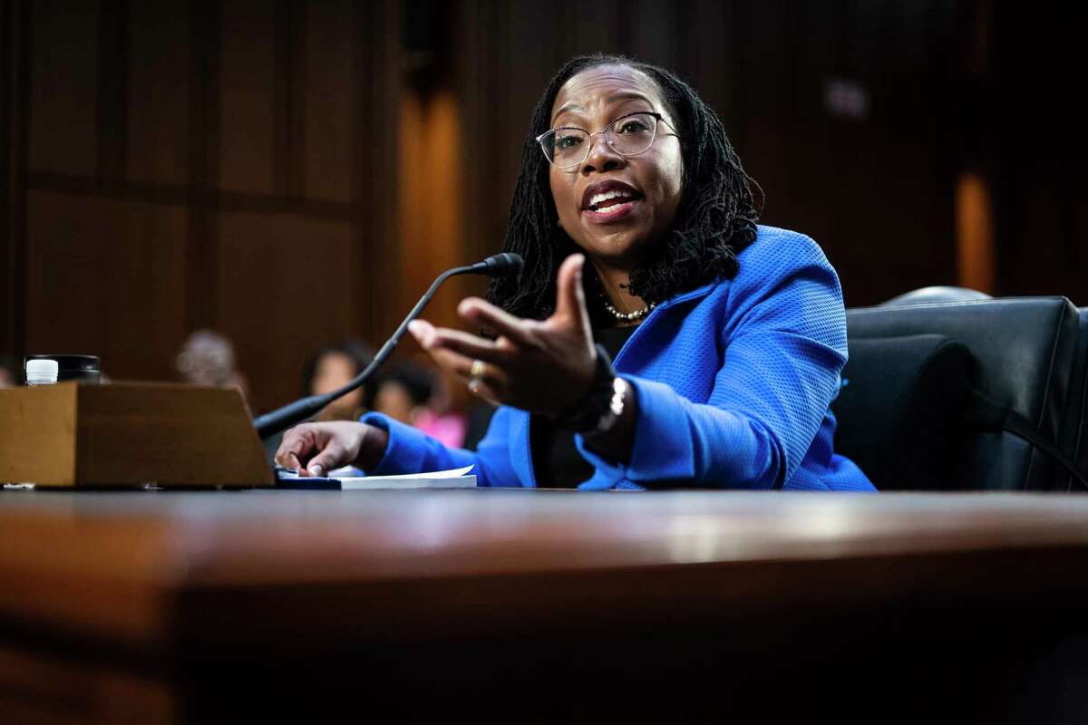 Supreme Court nominee Judge Ketanji Brown Jackson testifies on the third day of her confirmation hearing before the Senate Judiciary Committee on Wednesday.