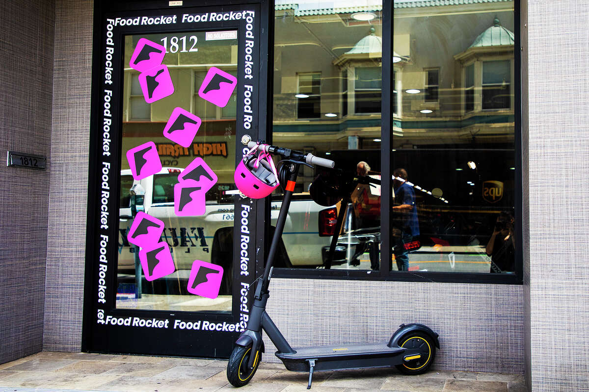 Food Rocket employees hop on e-bikes or scooters to make their deliveries within the 15-minute window.