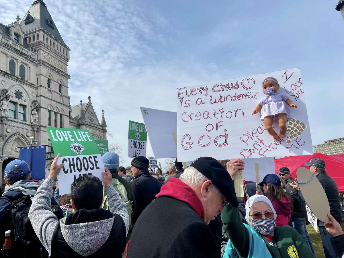 About 2,000 anti-abortion supporters on Wednesday attended the first March for Life rally ever held in Connecticut.