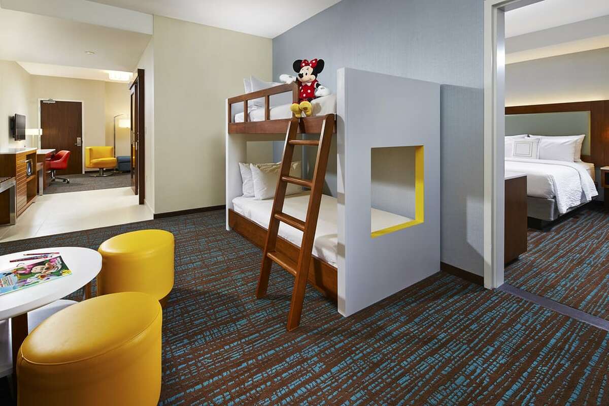 A room at the Springhill Suites at Anaheim Resort/Convention Center. 