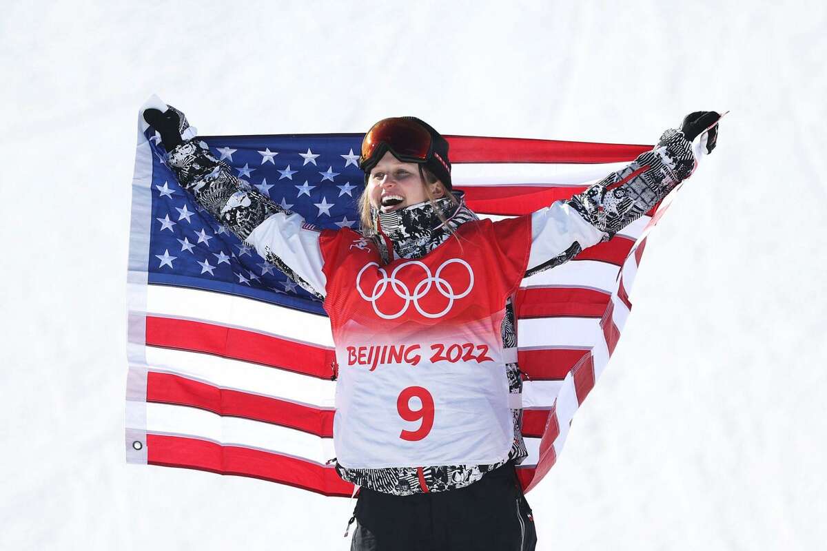 Olympic medalist snowboard athlete, Julia Marino, shown, is going to come to the Westport Library, April 2, at 7 p.m., for a conversation with fellow Westport resident Dave Briggs.