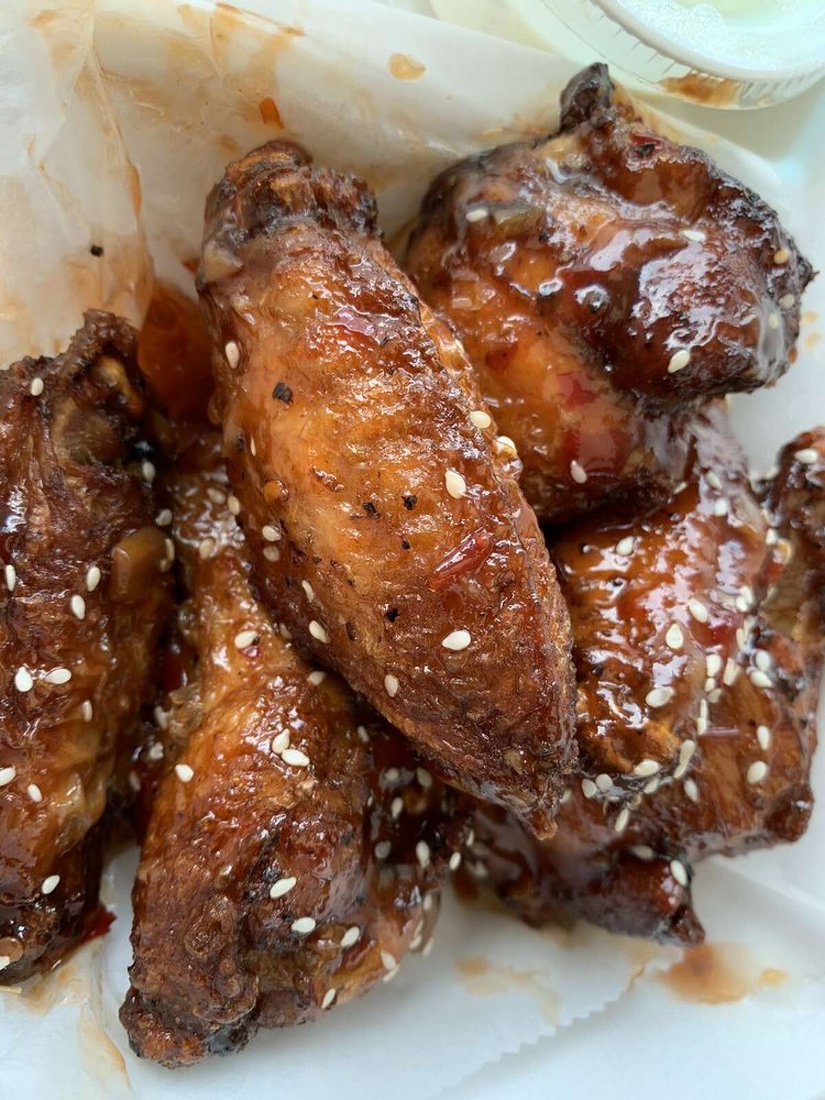 Thai chili wings from Gatlin's BBQ. 