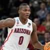Arizona guard Bennedict Mathurin brings the ball down court against Houston during the first half of a college basketball game in the Sweet 16 round of the NCAA tournament on Thursday, March 24, 2022, in San Antonio. (AP Photo/David J. Phillip)