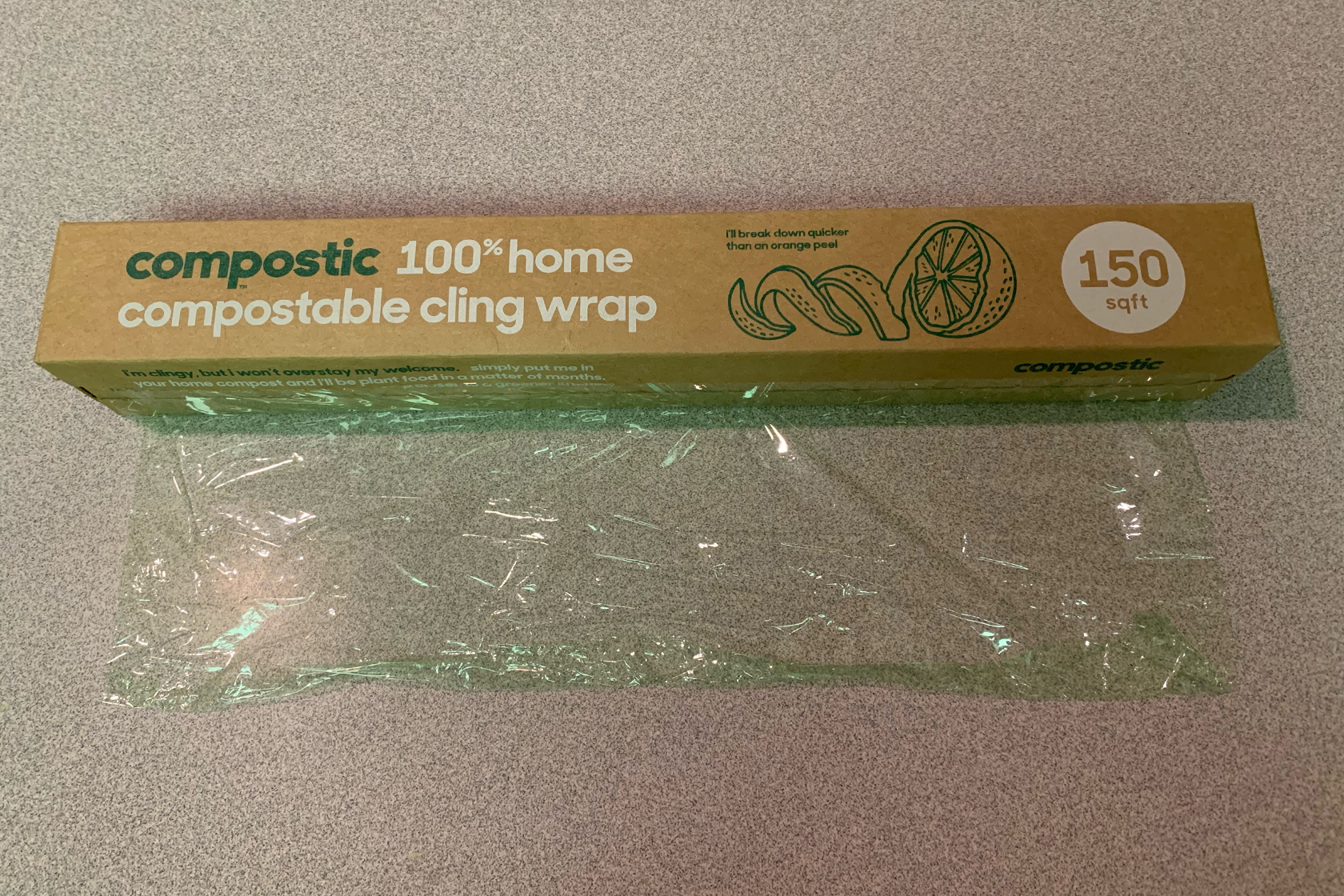 Plastic wrap made from shellfish and plants is completely compostable