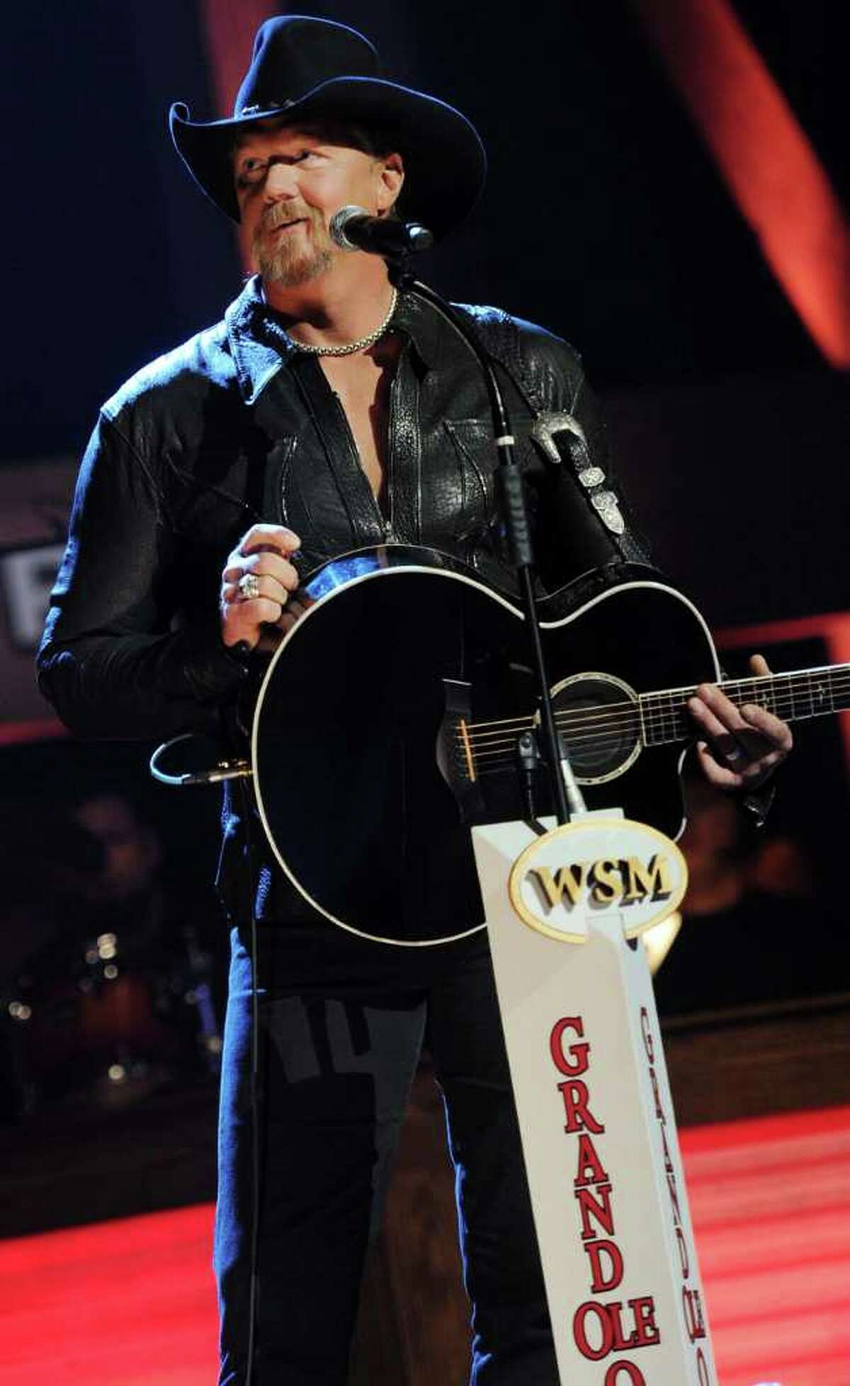 NASHVILLE, TN - SEPTEMBER 28: Recording Artist Trace Adkins performs during Country Comes Home: An Opry Celebration at the Grand Ole Opry House on September 28, 2010 in Nashville, Tennessee. The Grand Ole Opry House has been restored following damage sustained during flooding in May 2010. (Photo by Rick Diamond/Getty Images) *** Local Caption *** Trace Adkins
