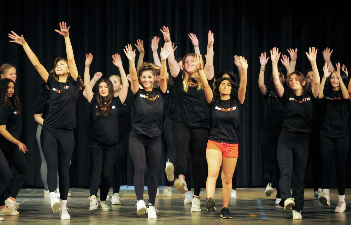 Stamford High School seniors perform a Senior Dance during the school's 34th annual