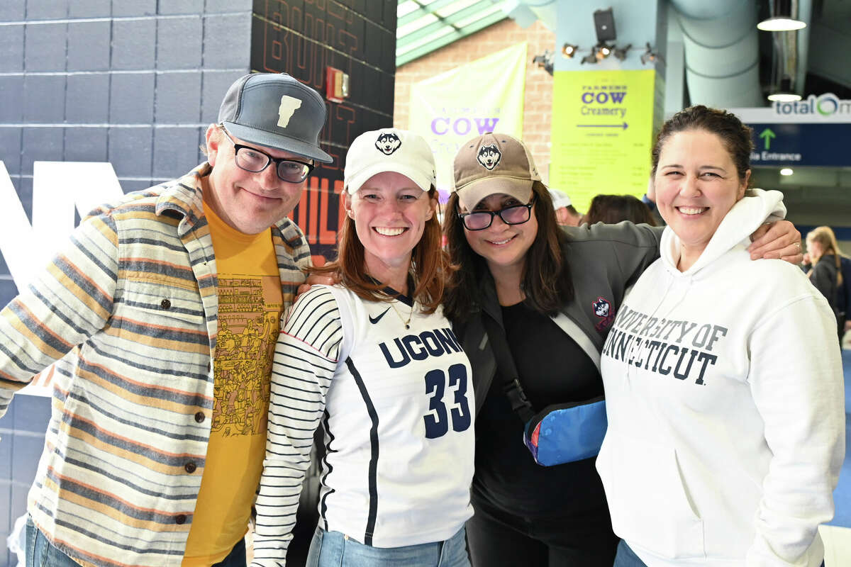 Fans gathered to watch as the UConn women’s basketball team played the Indiana Hoosiers in the Sweet 16 tournament on Saturday, March 26, 2022. The game was one of two NCAA tournament games played at Bridgeport’s Total Mortgage Center Arena. Were you SEEN?