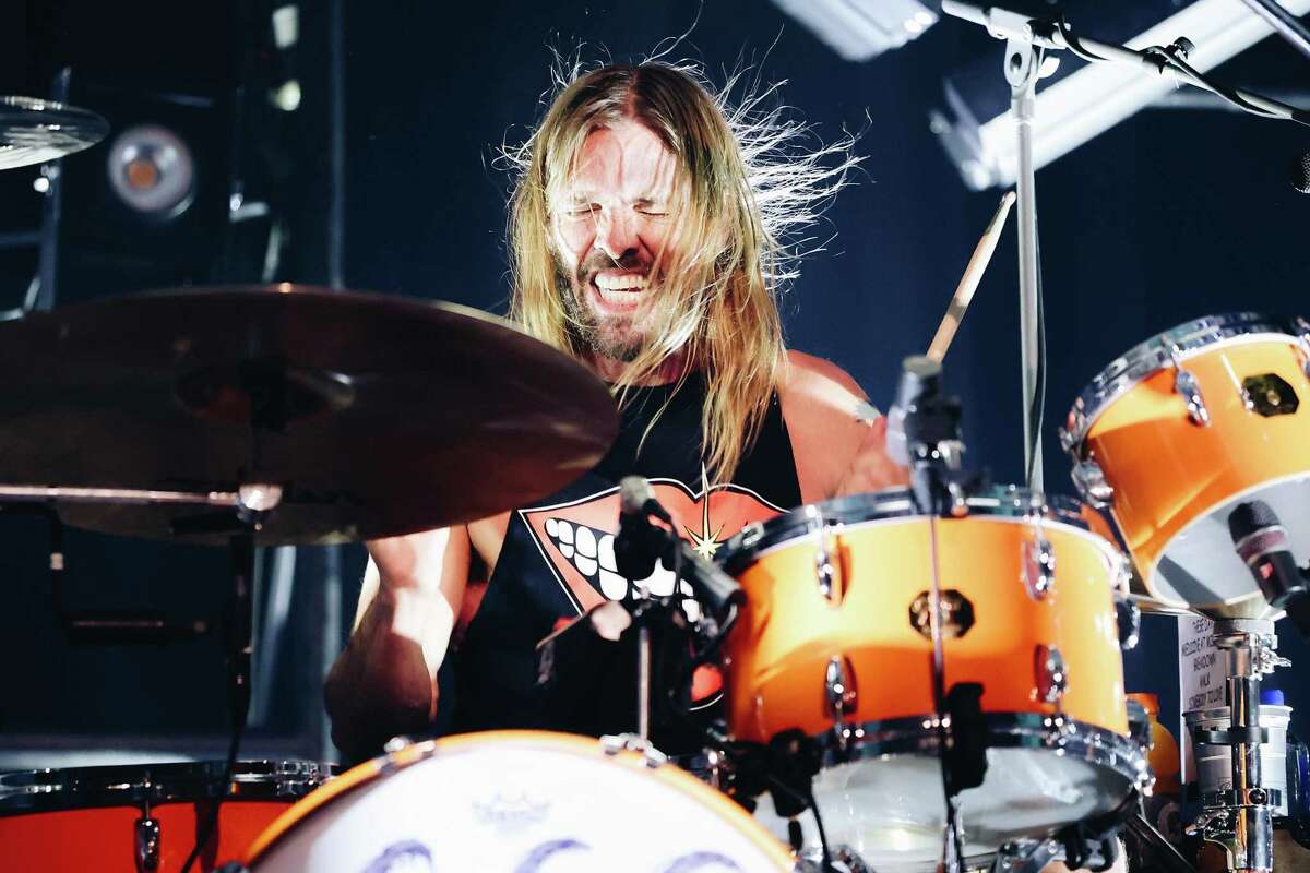 Taylor Hawkins of Foo Fighters, shown performing in February, died Friday in Colombia.