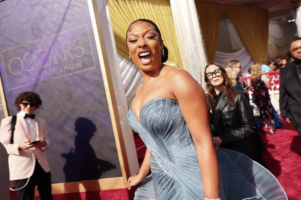 Megan Thee Stallion attends the 94th Annual Academy Awards in Hollywood, California.