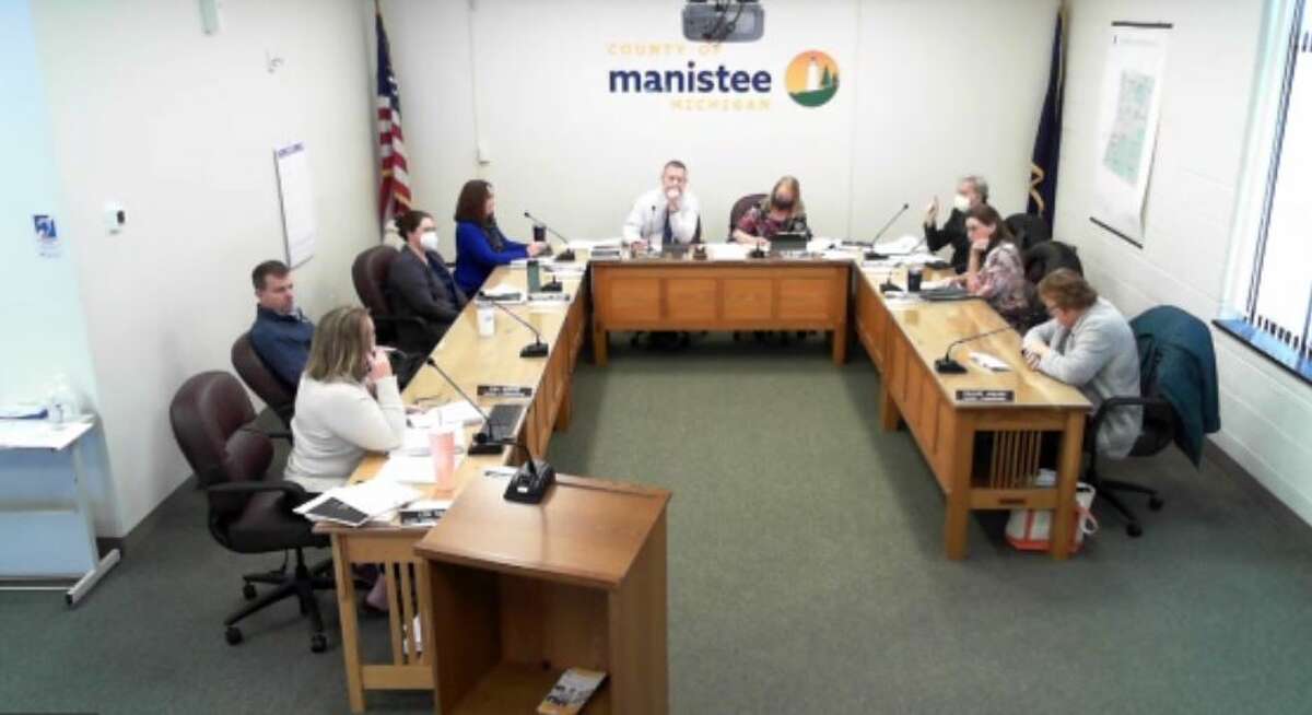 The Manistee County Board of Commissioners, pictured here at their December meeting, held a special board meeting to discuss American Recovery Plan Act funds on Feb. 23.
