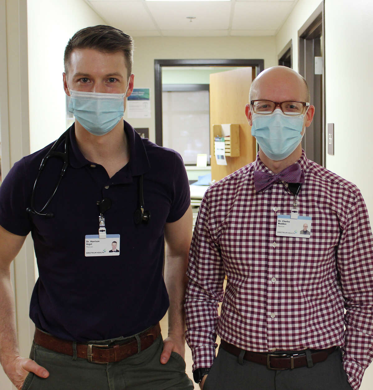 Drs. Harrison Vogel and Charles Madden started at Spectrum Health Big Rapids in August 2021.