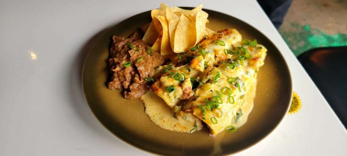 Monkey's Tail offers crawfish and shrimp and crawfish enchiladas during Lent. They are made with homemade ground corn tortillas and topped with Cajun cream sauce and cheese.