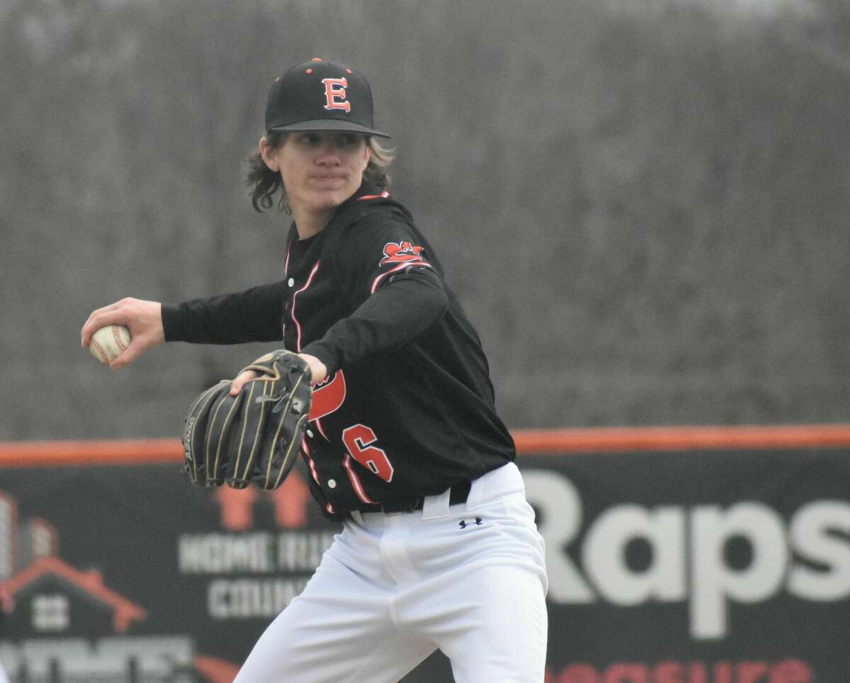 Edwardsville's Gannon Burns allowed just one hit in a 12-1 win for the Tigers over the Collinsville Kahoks on Tuesday in Collinsville.