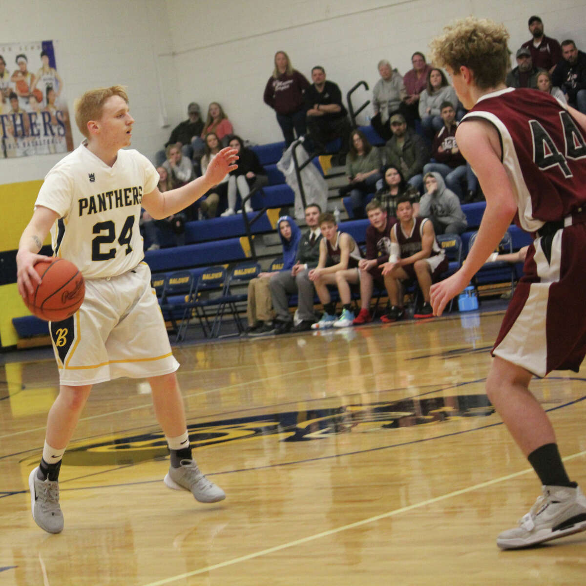 Jesse Pancio (24) was among the Baldwin basketball players to receive all-league honors this season.