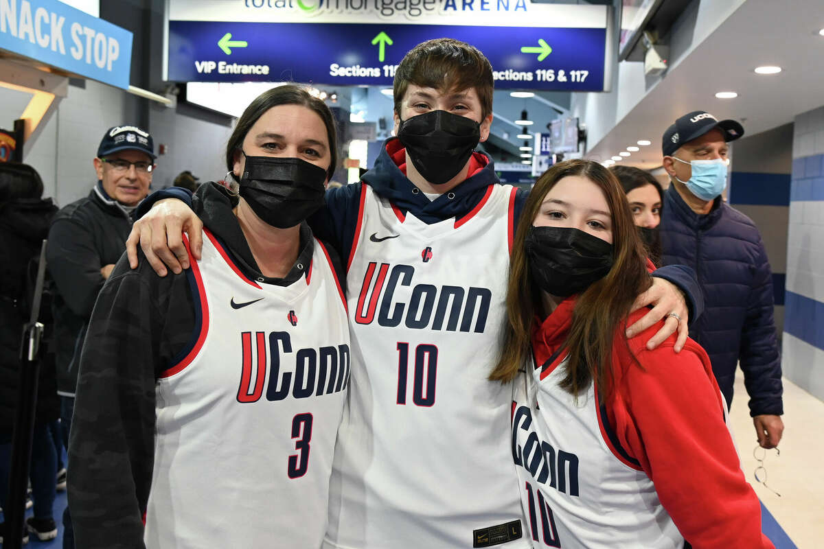 Fans gathered to watch as the UConn women’s basketball team played North Carolina State University Wolfpack in the Elite Eight tournament on Monday, March 28, 2022. The game was part of the NCAA tournament’s Bridgeport Regional played at Bridgeport’s Total Mortgage Center Arena. Were you SEEN?