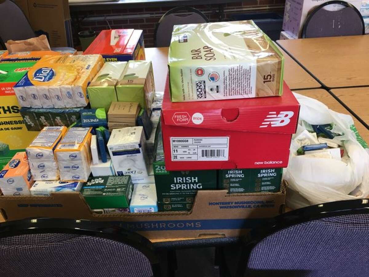 Individuals at St. John’s Lutheran Church in Midland purchased and donated personal items for Ukrainian refugees, especially women and children. 