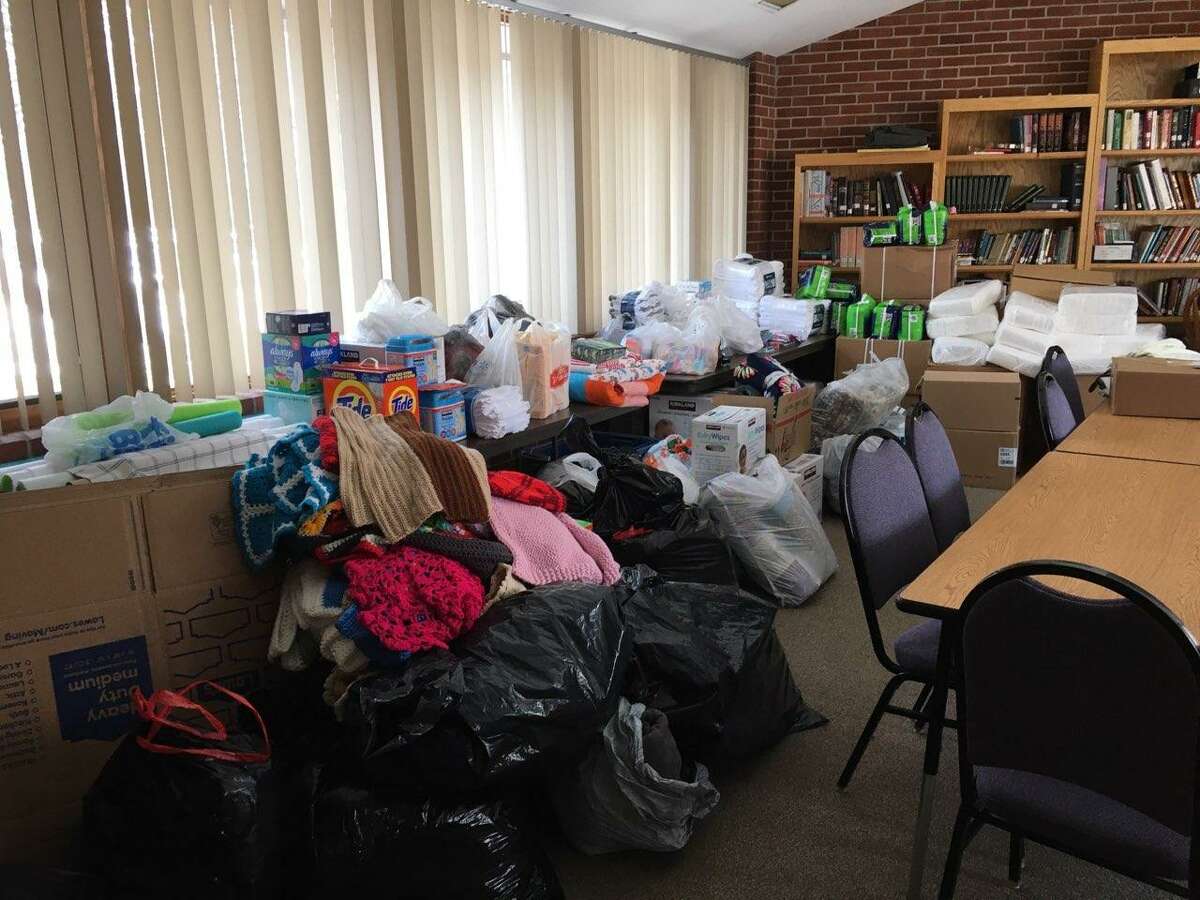 Individuals at St. John’s Lutheran Church in Midland purchased and donated personal items for Ukrainian refugees, especially women and children. 