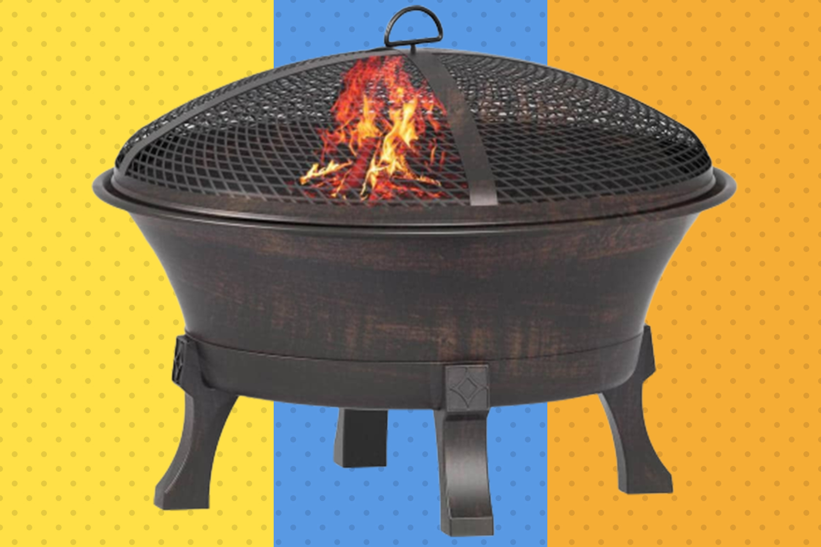 Get ready for backyard parties with this Hampton Bay cast iron fire pit
