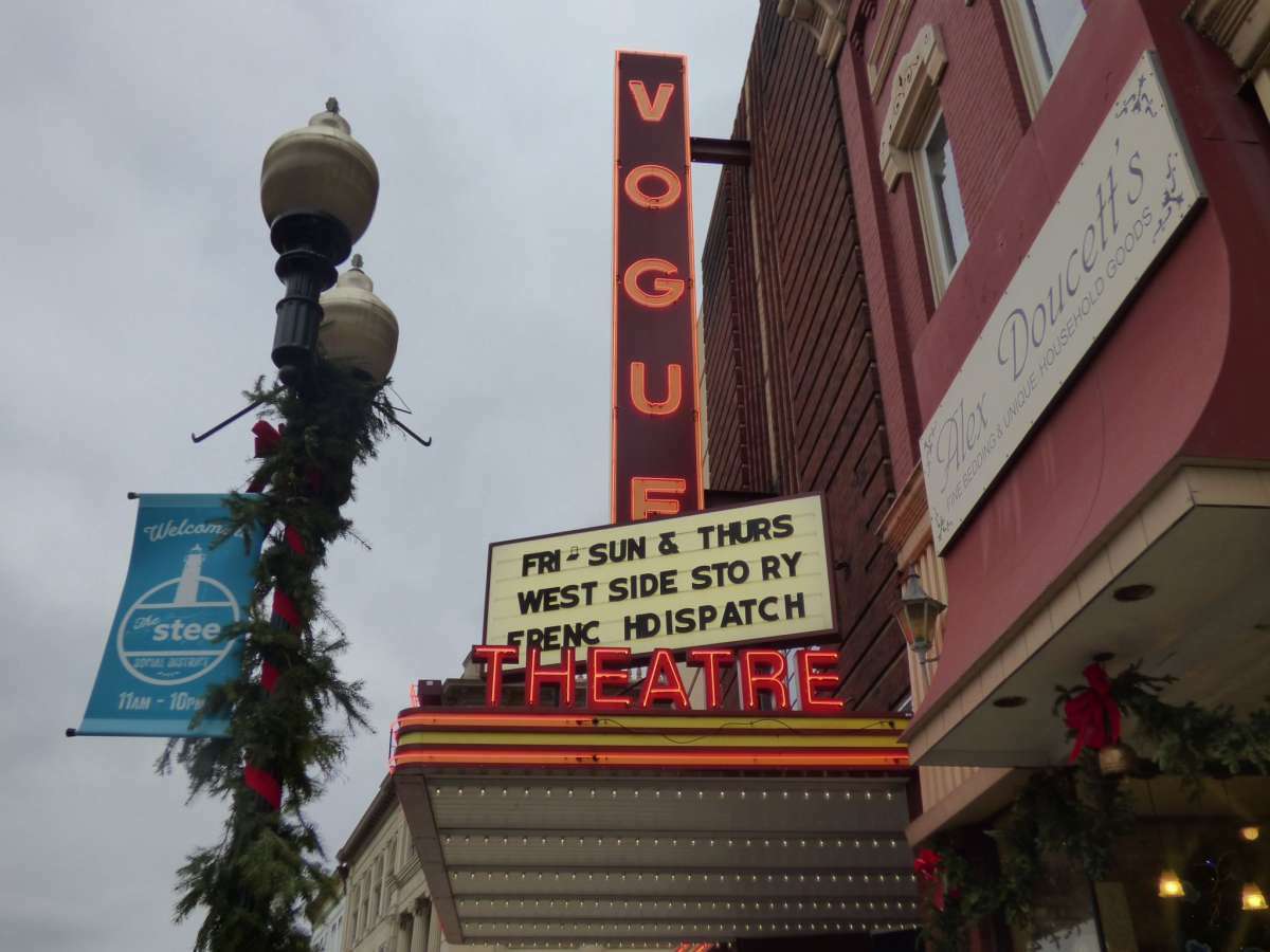 The Vogue Theatre is located at 383 River St. in Manistee.