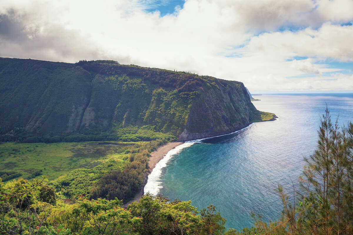 Waipio Valley on the Big Island of Hawaii, as seen from the overlook.