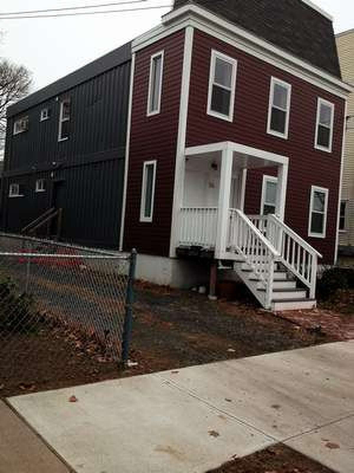 Christian Salvati's container house at 56 Vernon St. in New Haven.