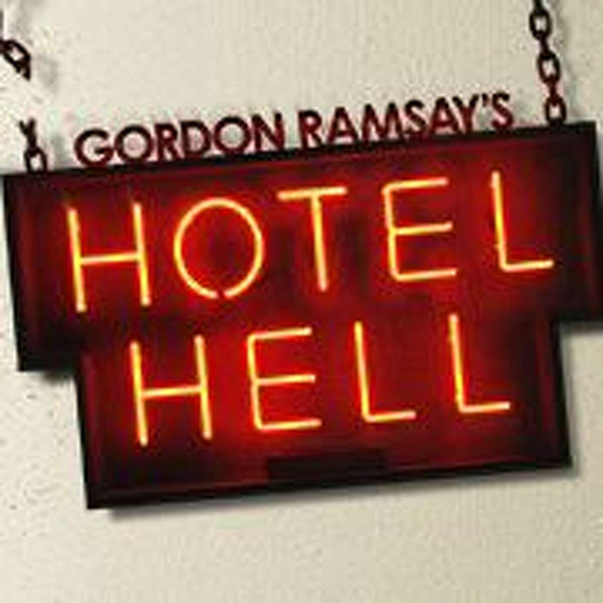 A logo from the "Hotel Hell" Facebook page.