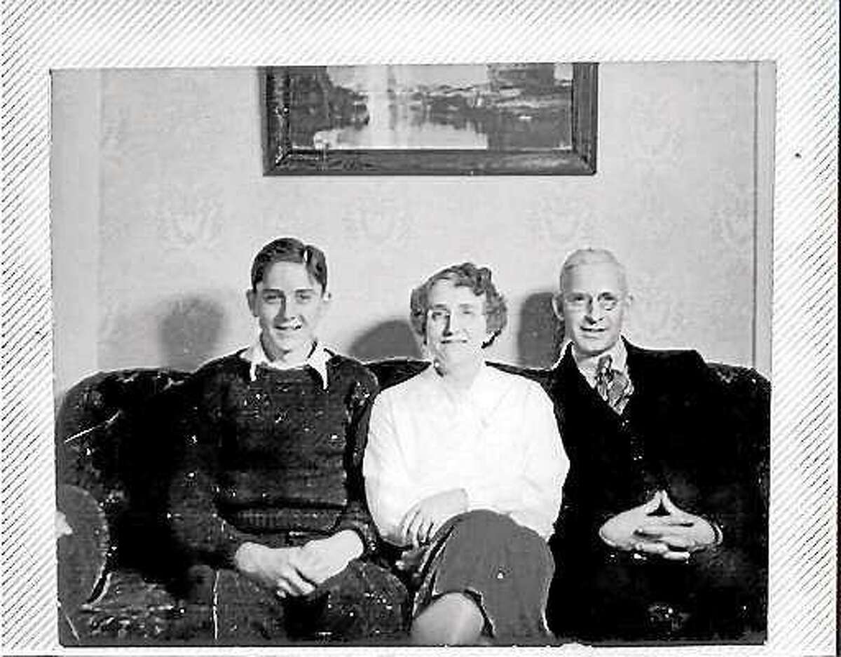 Edwin Hopkins, left, with his mother, Alice, and father, Frank.
