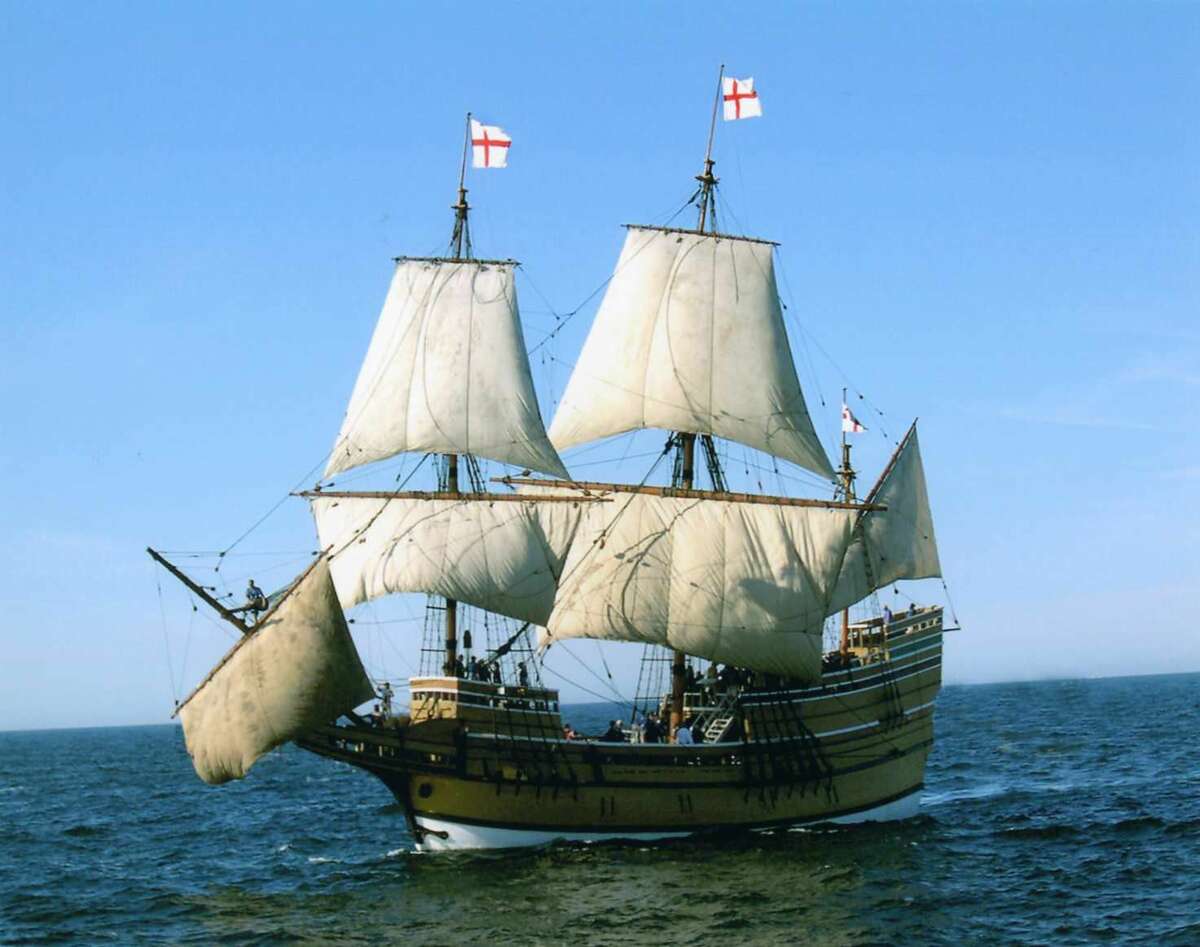 The Mayflower II under sail. Photo courtesy of Plimoth Plantation.