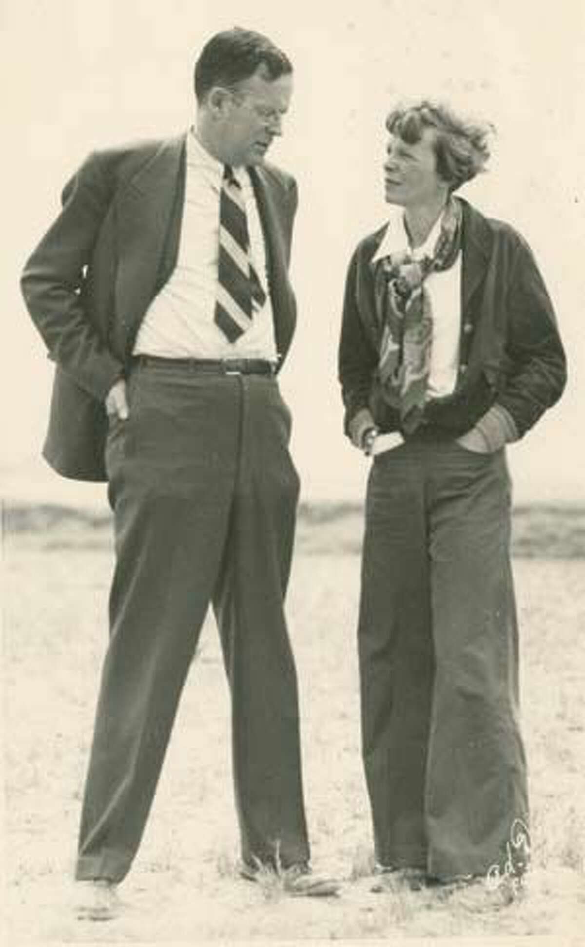 George Putnam and his reluctant wife Amelia Earhart.