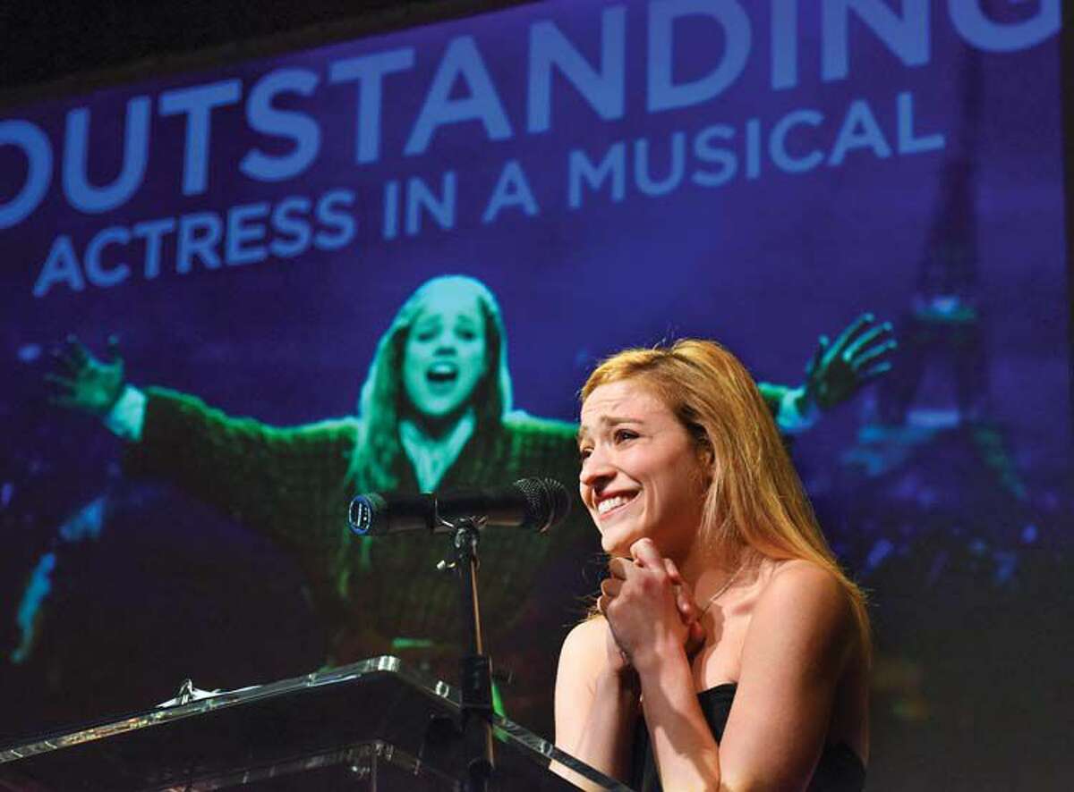 Outstanding Lead Actress in a Musical winner Christy Altomare of "Anastasia" at Hartford Stage.