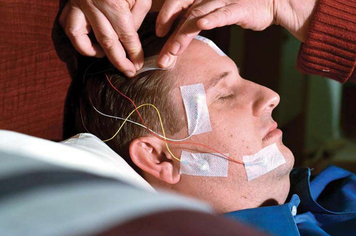 A sleep study is conducted at the Yale Center for Sleep Disturbance in Acute and Chronic Conditions, an exploratory research center and one of the several state sleep centers affiliated with Yale New Haven Hospital.
