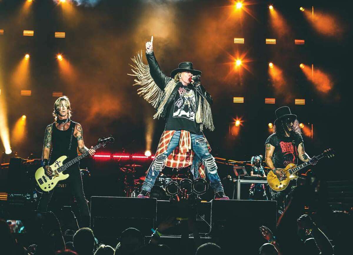 Guns n Roses, from left: Duff McKagan, Axl Rose and Slash