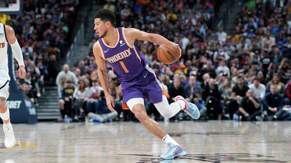 Devin Booker, who’s averaging 26.5 points per game, leads the Suns against the Warriors at Chase Center at 7 p.m. Wednesday (NBCSBA, ESPN/95.7).