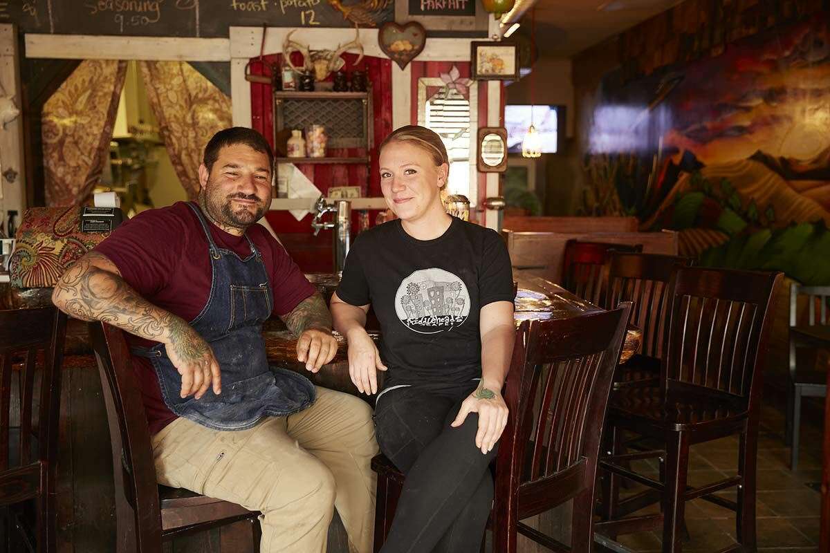 Pepe Burby and Carly Tyrrell, owners of Fiddleheads Cafe in Hartford